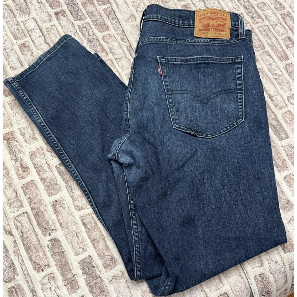 Levi's 502 Regular Taper Fit Jeans Men's 38x31 Dark Indigo Wash All Seasons Tech